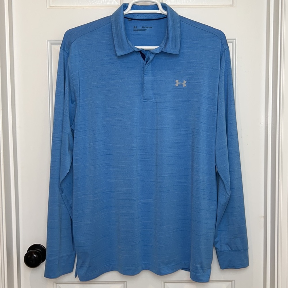 Under Armour Long Sleeve Polo - Light Blue